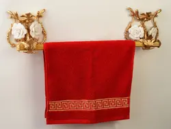 آویز حوله بزرگ مدل رز