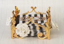 جا دستمال کاغذی رومیزی مدل رز