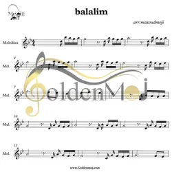 نت ملودیکا Belalım (بلالیم) از Mahsun Kırmızıgül با تنظیم مسعود موجی