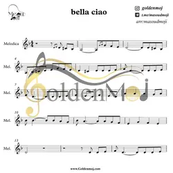 نت ملودیکا Bella Ciao از مانلی جمال (Maneli Jamal)