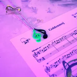 گردنبند سل و چنگ (مشکی و سبز)