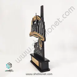 طرح لیزری تندیس رشته عمران