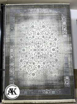 فرش 1200 شانه وینتیج افشان با حاشیه آبی