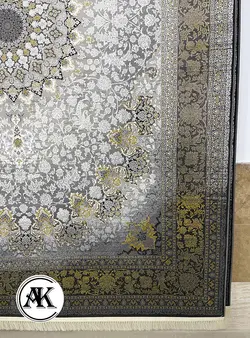 فرش 1200 شانه ترنج و لچک با حاشیه طلایی