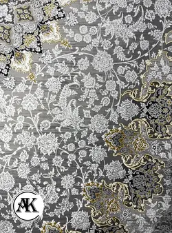 فرش 1200 شانه ترنج و لچک با حاشیه طلایی