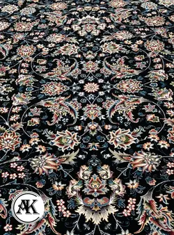 خرید فرش 700 شانه افشان تاج سرمه‌ای