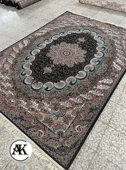 خرید فرش 700 شانه شقایق سرمه‌ای