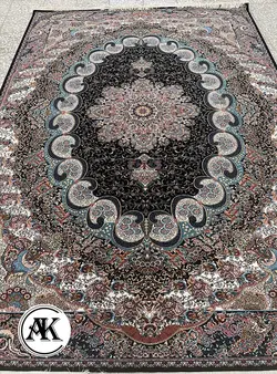 خرید فرش 700 شانه شقایق سرمه‌ای