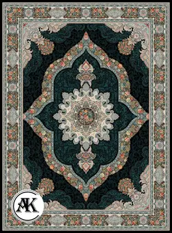 خرید فرش اکریلیک 700 شانه کارینا سرمه‌ای