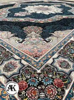 خرید فرش اکریلیک 700 شانه کارینا سرمه‌ای