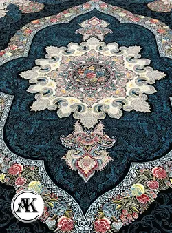 خرید فرش اکریلیک 700 شانه کارینا سرمه‌ای