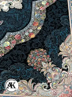 خرید فرش اکریلیک 700 شانه کارینا سرمه‌ای