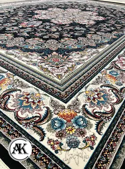 خرید فرش اکریلیک 700 شانه میخک سرمه‌ای