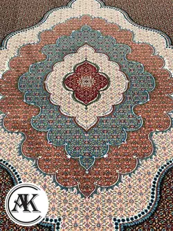 خرید فرش 700 شانه ماهی مشهد سرمه‌ای
