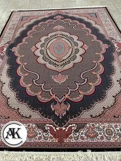 خرید فرش 700 شانه ماهی موج سرمه‌ای