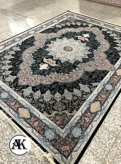خرید فرش اکریلیک 700 شانه آروانا سرمه‌ای