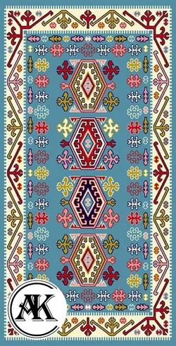 خرید گبه ماشینی کد 10 آبی
