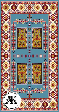 خرید گبه ماشینی کد 16 آبی