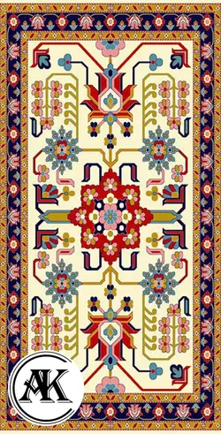 خرید گبه ماشینی کد 17 کرم