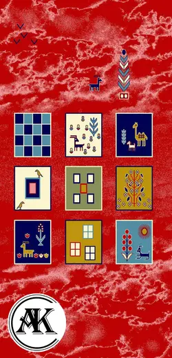 خرید گبه ماشینی کد 44 لاکی