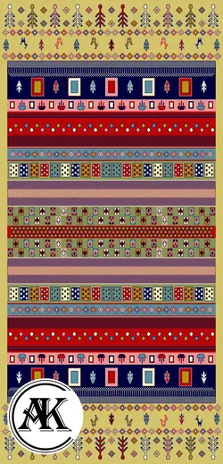 خرید گبه ماشینی کد 61 عسلی