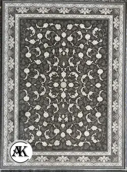 فرش 1200 شانه صدف متالیک گل‌برجسته