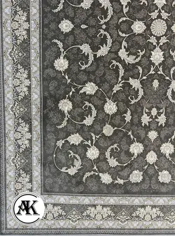 فرش 1200 شانه صدف متالیک گل‌برجسته