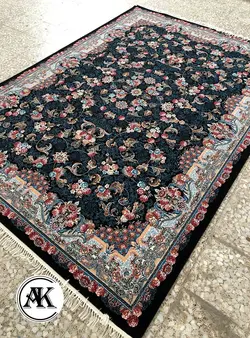 خرید فرش 700 شانه افشان الماس سرمه‌ای