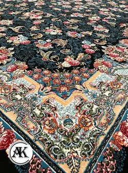 خرید فرش 700 شانه افشان الماس سرمه‌ای