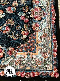 خرید فرش 700 شانه افشان الماس سرمه‌ای