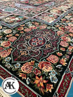 خرید فرش 700 شانه باغ ارم آبی