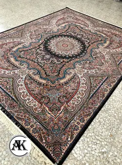 خرید فرش 700 شانه شاپرک سرمه ای