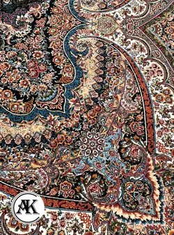 خرید فرش 700 شانه شاپرک سرمه ای