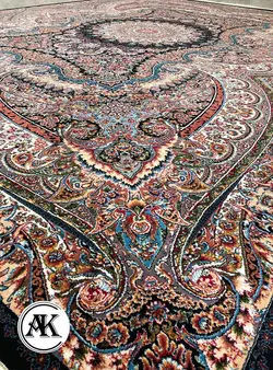 خرید فرش 700 شانه شاپرک سرمه ای