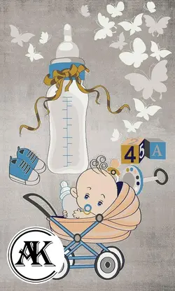 خرید فرش عروسکی طرح نوزاد