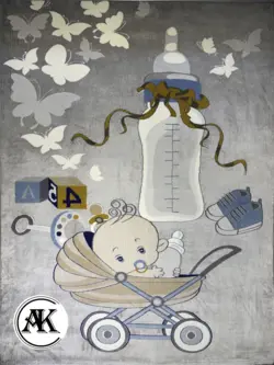 خرید فرش عروسکی طرح نوزاد