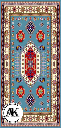 خرید گبه ماشینی کد 39 آبی