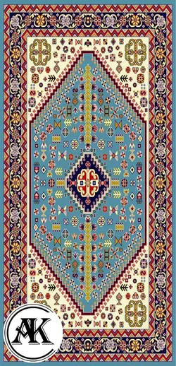 خرید گبه ماشینی کد 36 آبی