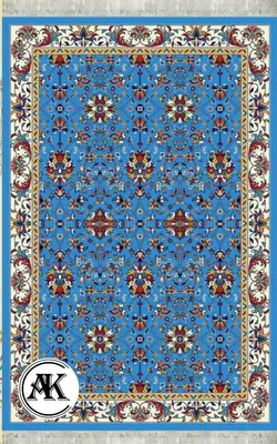 خرید گلیم طرح افشان آبی کد 052