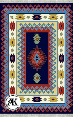 خرید گلیم طرح عشایری سرمه ای کد 048