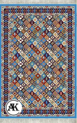 خرید گلیم طرح قشقایی آبی کد 058