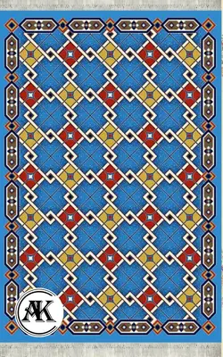 خرید گلیم طرح کریستال آبی کد 060