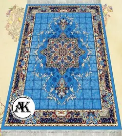 خرید گلیم طرح هیوا آبی کد 092