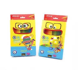 مداد رنگی 36 رنگ آریا جعبه مقوایی مدل 3018