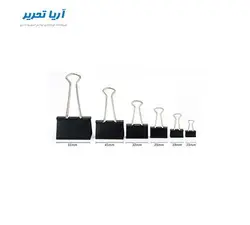 گيره دوبل كوچك سايز 15mm بسته ۱۲ عددی