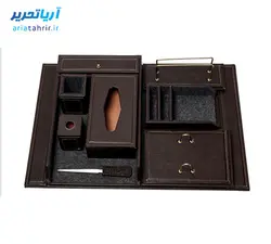 ست رومیزی اداری 8 تیکه چرمی نگین کد 408