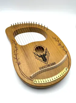 مشخصات، قیمت و خرید چنگ رومی کوکو 16 سیم رنگ نسکافه ای - کالیمبا ایران