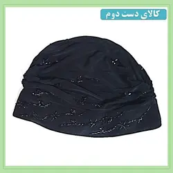 ست توربان و یقه حجاب نگین دوزی (کالای دست دوم) کد1024