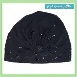 ست توربان و یقه حجاب نگین دوزی (کالای دست دوم) کد1024