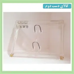 ست پایه تقویم و جاقلمی رومیزی شفاف (کالای دست دوم) کد 3013